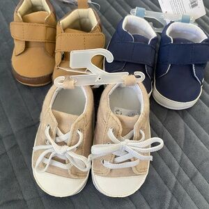 Tan and Navy Kids Shoes